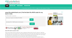 Desktop Screenshot of ifsccodesforbank.com