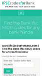 Mobile Screenshot of ifsccodesforbank.com